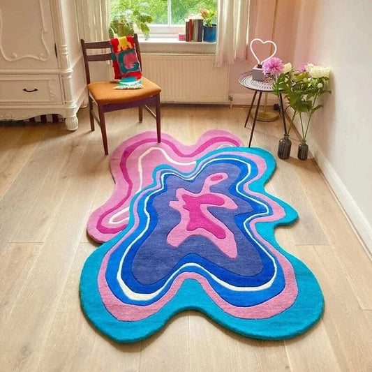 Franky pink Hand Tufted 100% Pure Woolen Area Rug For Hall Kitchen Bath Room Dining Room Kids Room Home Décor Available in all Sizes
