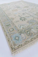 Brown Area Rug 8x10 Oushak Rug Beige Natural Oushak Rug Hand Knotted Floral Rug Abstrect Rug Contempory Rug Kids Rug Living Rug Bedroom Rugs - Image 7