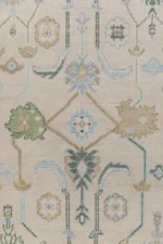 Brown Area Rug 8x10 Oushak Rug Beige Natural Oushak Rug Hand Knotted Floral Rug Abstrect Rug Contempory Rug Kids Rug Living Rug Bedroom Rugs - Image 4