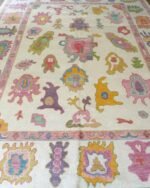 White Oushak Rug 8x10, Vintage Turkish Kilim, Bohemian Decor, Handwoven Carpet, Neutral Area Rug, Home Accent, Runner Rug, Living Rug - Image 6