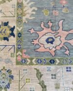 Beige Blue Oushak Rug, Traditional Handmade Area Rug, Turkish Oriental Carpet, Neutral Color RugMade To Order Any Size Modern Boho Rugs 8x10 - Image 4