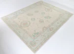 Beige Oushak Rug, Traditional Handmade Area Rug, Turkish Oriental Carpet, Neutral Color RugMade To Order Any Size Modern Boho Rugs 8x10