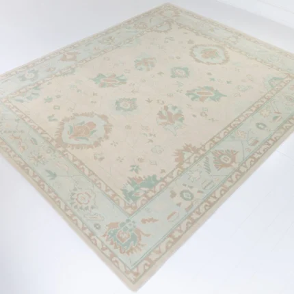 Beige Oushak Rug, Traditional Handmade Area Rug, Turkish Oriental Carpet, Neutral Color RugMade To Order Any Size Modern Boho Rugs 8x10