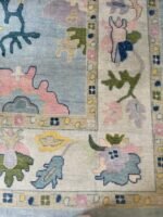 Blue 9x12 Large oushak rug, oriental area rug, traditional carpet neutral tones Turkish Rug Hand knotted Rug For Nursery & Handwoven Carpet, - Image 9
