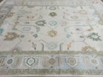 8x10/9x12 Cream Oushak Rug Contempory Area Rug Handmade Wool Rug/ 100% Newzeland Wool Rug Made To Order/Rug For Living Room, Bedroom Rugs - Image 8
