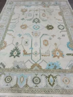 8x10/9x12 Cream Oushak Rug Contempory Area Rug Handmade Wool Rug/ 100% Newzeland Wool Rug Made To Order/Rug For Living Room, Bedroom Rugs - Image 6