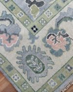 Lite Blue And Green Olive Area Rug For Living Room Bedroom Contempory Rug, Floral Rug, Abstrect Rug, Home Decore Rug, Hallway Rug, Area Rug - Image 3