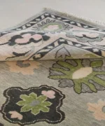 Lite Blue And Green Olive Area Rug For Living Room Bedroom Contempory Rug, Floral Rug, Abstrect Rug, Home Decore Rug, Hallway Rug, Area Rug - Image 10