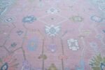 Soft Pink Contempary 8x10 Area Rug Floral Hand Knotted Rug Soft Wool Rug Handmade Rug Living Room Rug Bedroom Rug Hallway Rug Dinning Rugs