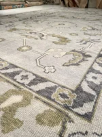 Gray Large Area Rug 10x14 Turkish Oushak Rug Contempory Rug Floal Rug Abstrect Rug Made To Order Rug For Living Room Bedroom Hallway Rug - Image 7