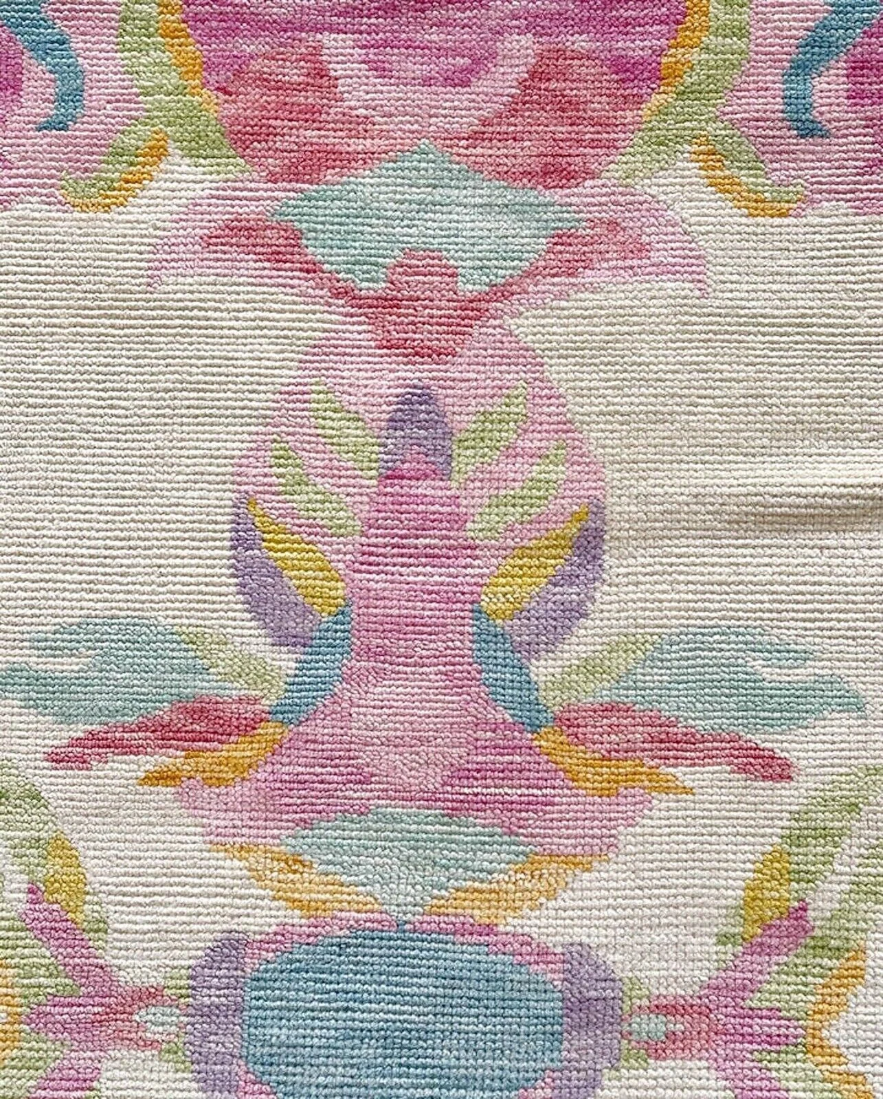 White Colorfull 8X10 Area Rug Bright Oushak Rug Modern Rug 8x10,9x12,10x14 Contepory Hand Knotted Rug Colorful Cotton Rug, Geometric Rugs - Image 4