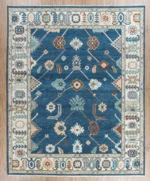 Navy Blue Bright Oushak Rug 8x10 Hand Knotted Wool Rug Colorfull Rug, Abstrect Rug, Oriental Rug, Rug For Living Room/8x10/9x12/10x14/12x15 - Image 8