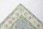 Gray And Cream Border Accent 8x10 Area Rug Soft Pile 100% Handmade Turkish Knot Rug Made To Order 8x10/9x12/10x14 Abstrect Area Rug Hallway - Image 7