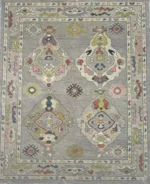 wool rug 8x10 Hand Knotted Rug 8x10 Floral Oushak Rug 100% Handmade Turkish Knot Rug Made To Order 8x10/9x12/10x14 Abstrect Area Rug Hallway - Image 7