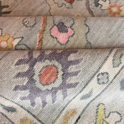 wool rug 8x10 Hand Knotted Rug 8x10 Floral Oushak Rug 100% Handmade Turkish Knot Rug Made To Order 8x10/9x12/10x14 Abstrect Area Rug Hallway