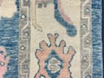 Blue And Beige Turkish Oushak Rug Contemporary Oushak 8x10 | Hand Knot Blue Oushak | Living Room traditional rug Living Room Rug Bedroom Rug - Image 9