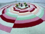 Irregular Shape Tufted Rug Multicolored Stripes, Hand-Tufted Wool Area Rug Carpet for Bedroom Aesthetics, Home, Living Room, Office, RR03 - Image 6
