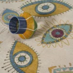 oushak rug, oriental area rug, traditional carpet neutral tones Blink turkey knot rug in blue multi desing and colours - Image 4