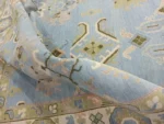 Light Blue Oushak rug | Designer Hand Knotted Turkish Oushak wool rug 5X8 6X9 8X10 9X12 10X14 Living Room Rug | Area Rug Carpet Home Decor - Image 4