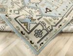 Beige Oushak rug | Designer Hand Knotted Turkish Oushak wool rug 5X8 6X9 8X10 9X12 10X14 Living Room Rug | Area Rug Carpet Home Decor - Image 4
