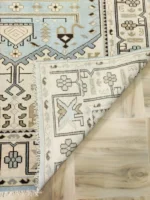 Beige Oushak rug | Designer Hand Knotted Turkish Oushak wool rug 5X8 6X9 8X10 9X12 10X14 Living Room Rug | Area Rug Carpet Home Decor - Image 6