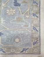 Silver White Oushak rug | Designer Hand Knotted Turkish Oushak wool rug 5X8 6X9 8X10 9X12 10X14 Living Room Rug | Area Rug Carpet Home Decor - Image 6