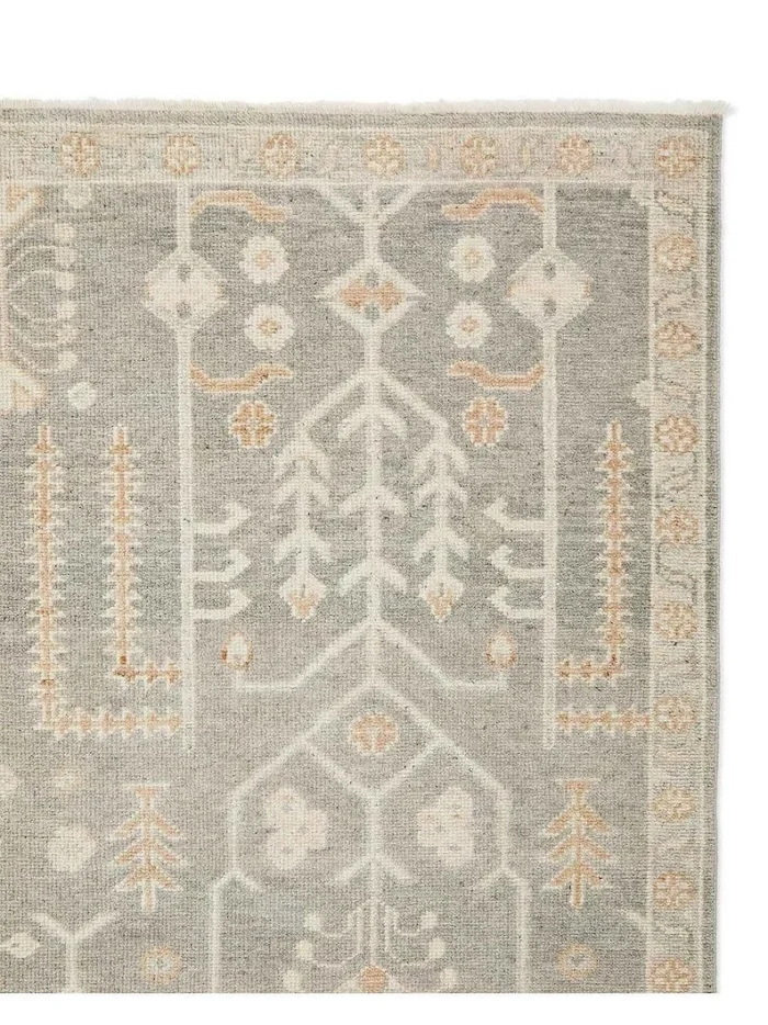 Serena Lily Hand Knotted Modern Oushak Rug, 100% Wool Rug 5x7, 6x9 Bedroom,Office,Beige Contemporary Oushak rugs in 8x10,9x12,10x14 Size