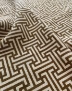 oversize brown white area rug contempory 8x10 oushak rug strip brown hand knotted rugs hallway rug for living room bedroom area rug dinning - Image 4