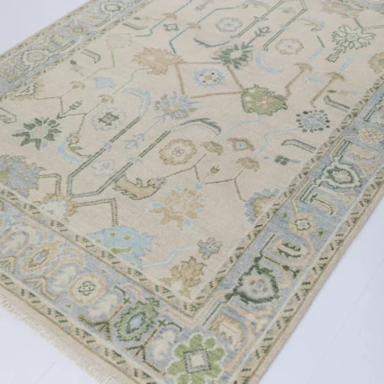 Brown Area Rug 8x10 Oushak Rug Beige Natural Oushak Rug Hand Knotted Floral Rug Abstrect Rug Contempory Rug Kids Rug Living Rug Bedroom Rugs