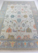 Brown Area Rug 8x10 Oushak Rug Beige Natural Oushak Rug Hand Knotted Floral Rug Abstrect Rug Contempory Rug Kids Rug Living Rug Bedroom Rugs - Image 8