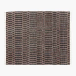 8x10 Brwon Black Strip Oushak Rug contempory hand knotted rugs Soft Pile Rug 8x10 hallway rug for living room bedroom area rug dinning - Image 4