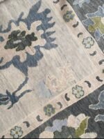 Gray 8x10 Floral Oushak Rug Modern Area Rug / Fourmhouse Rug, Abstrect Rug Living Rug Made To Order Any Size 8x10, 9x12, 10x14, 12x15, 12x18 - Image 3