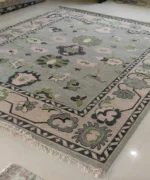 Lite Blue And Green Olive Area Rug For Living Room Bedroom Contempory Rug, Floral Rug, Abstrect Rug, Home Decore Rug, Hallway Rug, Area Rug - Image 7