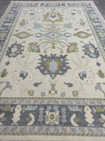 Turkish Gray Oushak Rug, Oriental Area Rug, Vintage Floor Carpet, Traditional Turkish Desige Living Room Traditional rug Living Room Rug - Image 3