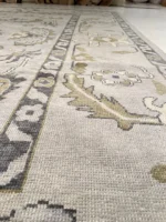 Gray Large Area Rug 10x14 Turkish Oushak Rug Contempory Rug Floal Rug Abstrect Rug Made To Order Rug For Living Room Bedroom Hallway Rug - Image 8