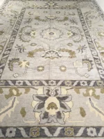 Gray Large Area Rug 10x14 Turkish Oushak Rug Contempory Rug Floal Rug Abstrect Rug Made To Order Rug For Living Room Bedroom Hallway Rug - Image 6