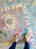 Light Purple , Pink Oushak Rug Living Room Oriental Oushak Rug Vintage Persian Rug Muted Oushak All Size Customize