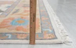 Cream And Brown Contempory 8x10 Oushak Rug For Living Room Area Rug 9x12 Hallway Rug For Bedroom Abstrect Rug, Area Rug, Contempory Rug, - Image 9