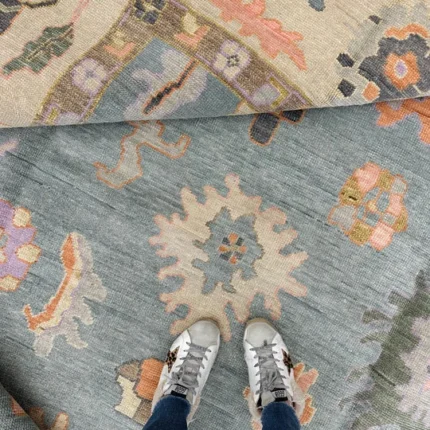 Grey and Beige Oushak Rug Living Room Oriental Oushak Rug Vintage Persian Rug Muted Oushak All Size Customize (Copy)