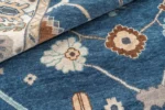 Blue Oushak rug for living room 8x10 Area Rug Abstrect Rug Hallway Rug Bedroom Rug 8x10, 9x12, 10x14 Made To Order Rug For Runner