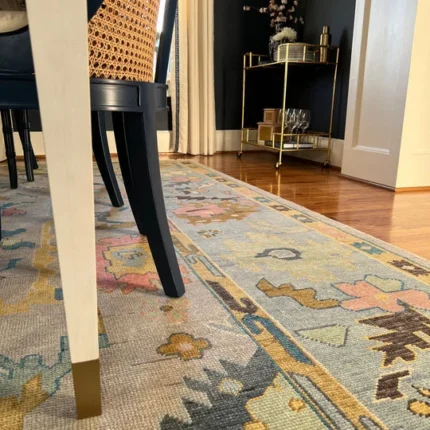 Grey and Gold Oushak Rug Living Room Oriental Oushak Rug Vintage Persian Rug Muted Oushak All Size Customize