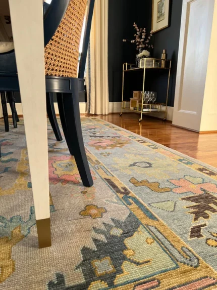 Grey and Gold Oushak Rug Living Room Oriental Oushak Rug Vintage Persian Rug Muted Oushak All Size Customize