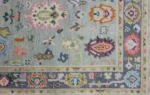 Light Grey and Dark Grey Oushak Rug Living Room Oriental Oushak Rug Vintage Persian Rug Muted Oushak All Size Customize - Image 6