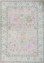 Light Pink and Light Green Oushak Rug Living Room Oriental Oushak Rug Vintage Persian Rug Muted Oushak All Size Customize - Image 3
