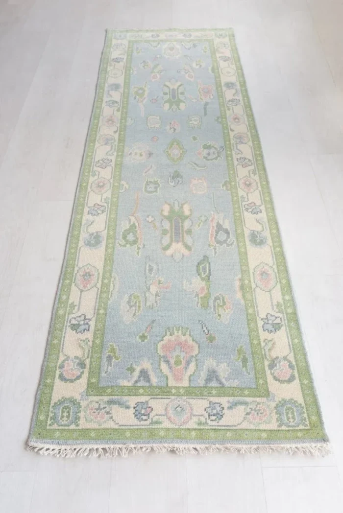 Gray And Cream Border Accent 8x10 Area Rug Soft Pile 100% Handmade Turkish Knot Rug Made To Order 8x10/9x12/10x14 Abstrect Area Rug Hallway - Image 10