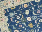 Navy Blue Bright Oushak Rug 8x10 Hand Knotted Wool Rug Colorfull Rug, Abstrect Rug, Oriental Rug, Rug For Living Room/8x10/9x12/10x14/12x15 - Image 3