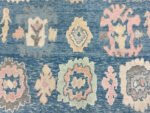 Blue And Beige Turkish Oushak Rug Contemporary Oushak 8x10 | Hand Knot Blue Oushak | Living Room traditional rug Living Room Rug Bedroom Rug - Image 6