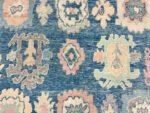 Blue And Beige Turkish Oushak Rug Contemporary Oushak 8x10 | Hand Knot Blue Oushak | Living Room traditional rug Living Room Rug Bedroom Rug - Image 7