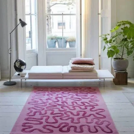 Silky Modern Rug/ Arts Rug/ gray Rug/ Salon Rug/Hand-Tufted Rug/ Modern Rugs for living room/ Rug for bedroom/ White rug/ Etsy Rug Floor Rug