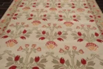 Botanical Handmade 100% Wool Traditional Area Rug Beige - Image 4